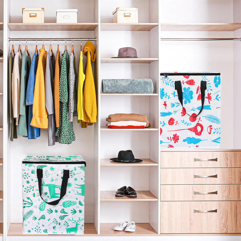 Multifunctional Household Storage and Finishing Clothes Quilt PP Large Capacity Durable Foldable Waterproof Storage Bucket Bag