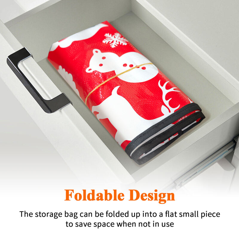 PP Durable Folding Large Capacity Clothes Travel Storage Bag Reusable Zipper Heavy Duty Moving Bag