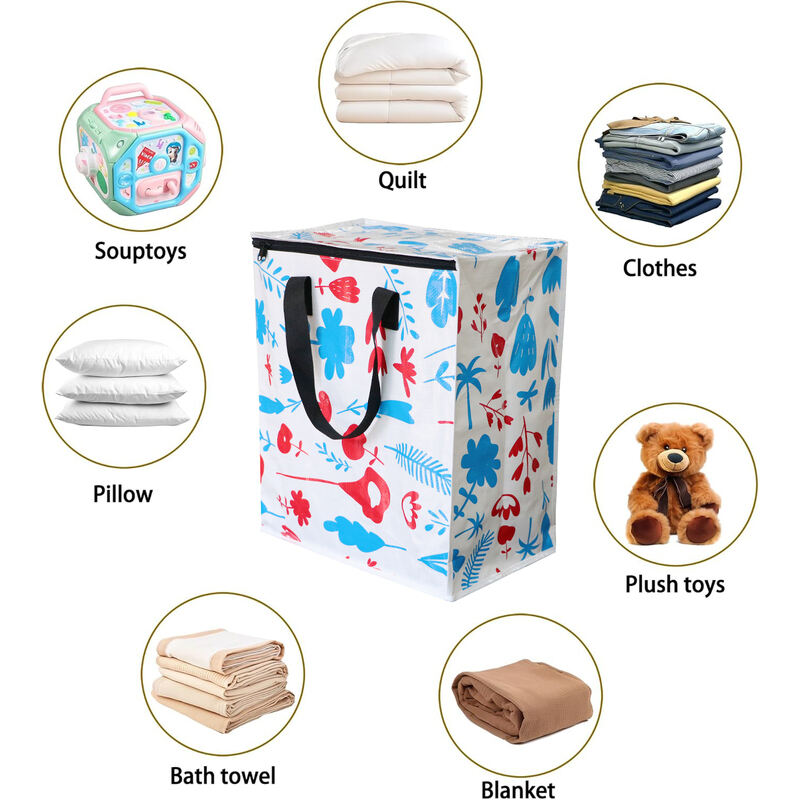 Multifunctional Household Storage and Finishing Clothes Quilt PP Large Capacity Durable Foldable Waterproof Storage Bucket Bag