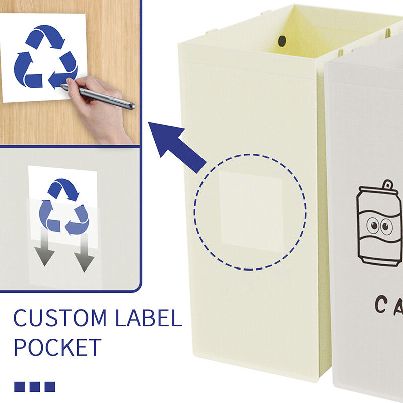 Eco Classification Recycling Garbage Can Foldable Reusable Indoor Outdoor Thickened Durable Portable Storage Buckets Trash Cans