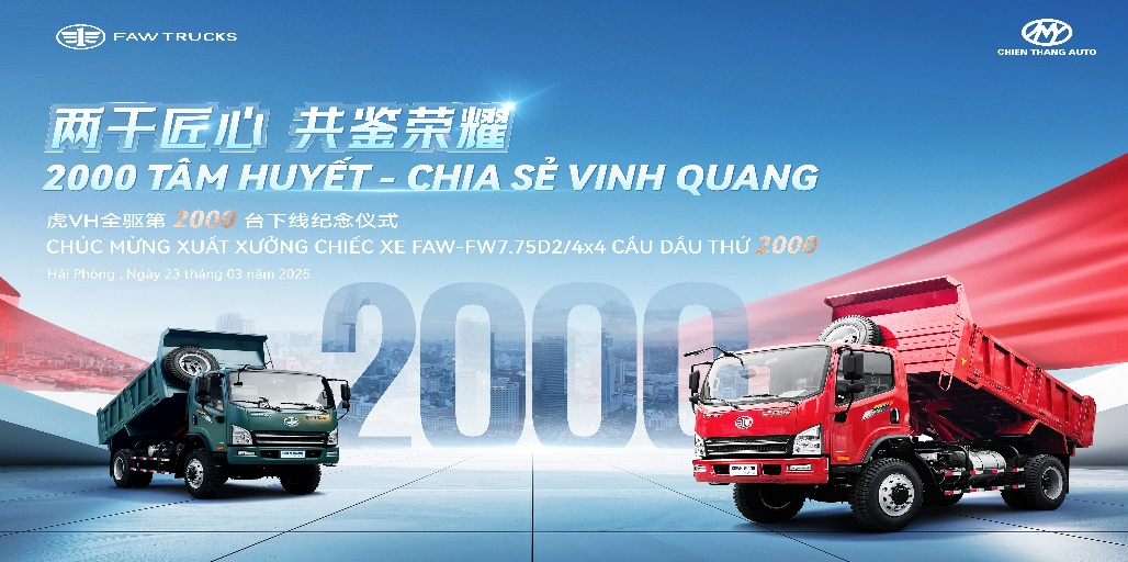Uuzaji na Utengenezaji wa Gari la Kupakia la FAW Jiefang Hu VH 4WD Umezidi Vitu 2,000 Vietnamini