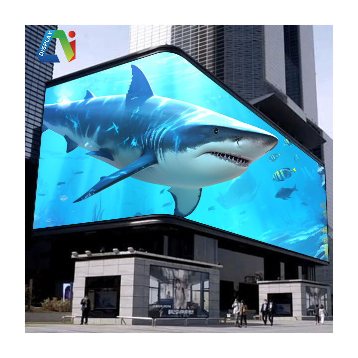Kualitas Tinggi Penuh Warna P3P4P5 Luar Ruangan Tahan Air Kecerlangan Tinggi Tetap Layar Tampilan LED Layar Sudut Melengkung HD Billboard Video Wall