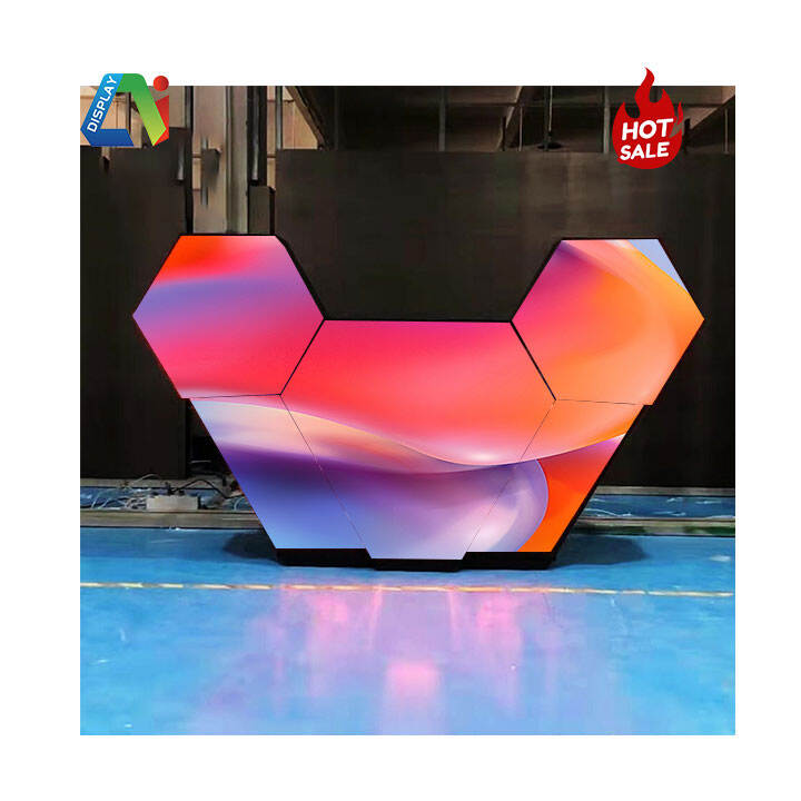 Custom Indoor P5 Diamond LED Multi-Faceted Video Wall for DJ Stage Hanging Irregular LED Display Screen