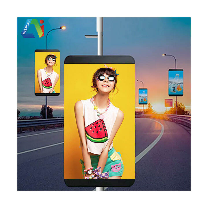 P8 실외 LED 광고판: 태양광 전원 공급 거리용 폴 광고 시스템(LED 화면 및 도로 조명 폴 포함)