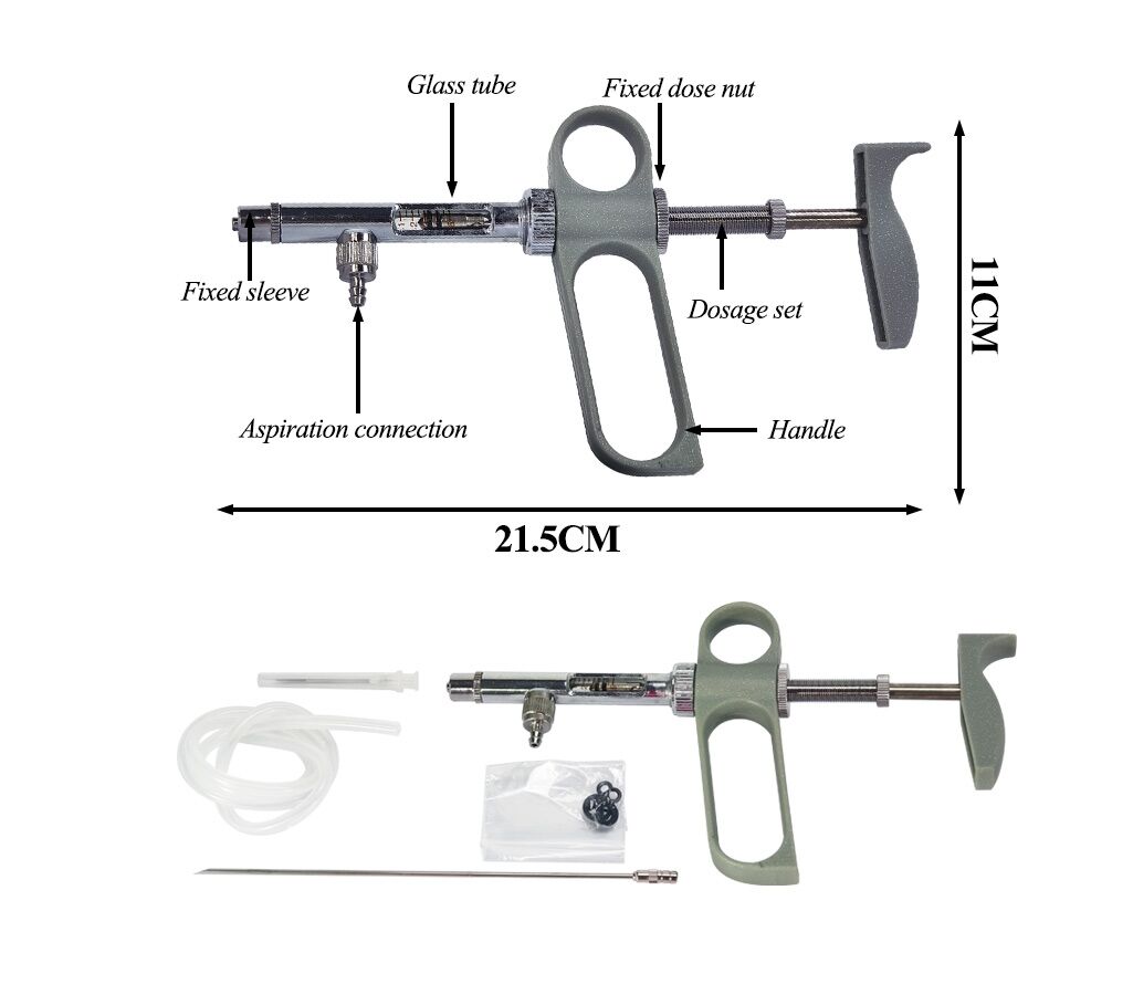 2ML Livestock Automatic Adjustable Metal Poultry Birds Vaccine Injection Tool Continuous Syringe Gun.jpeg
