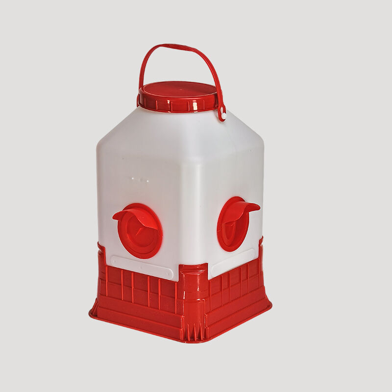 10L Large Capacity Chicken Feeding Bucket With DIY Feeder And Basin 