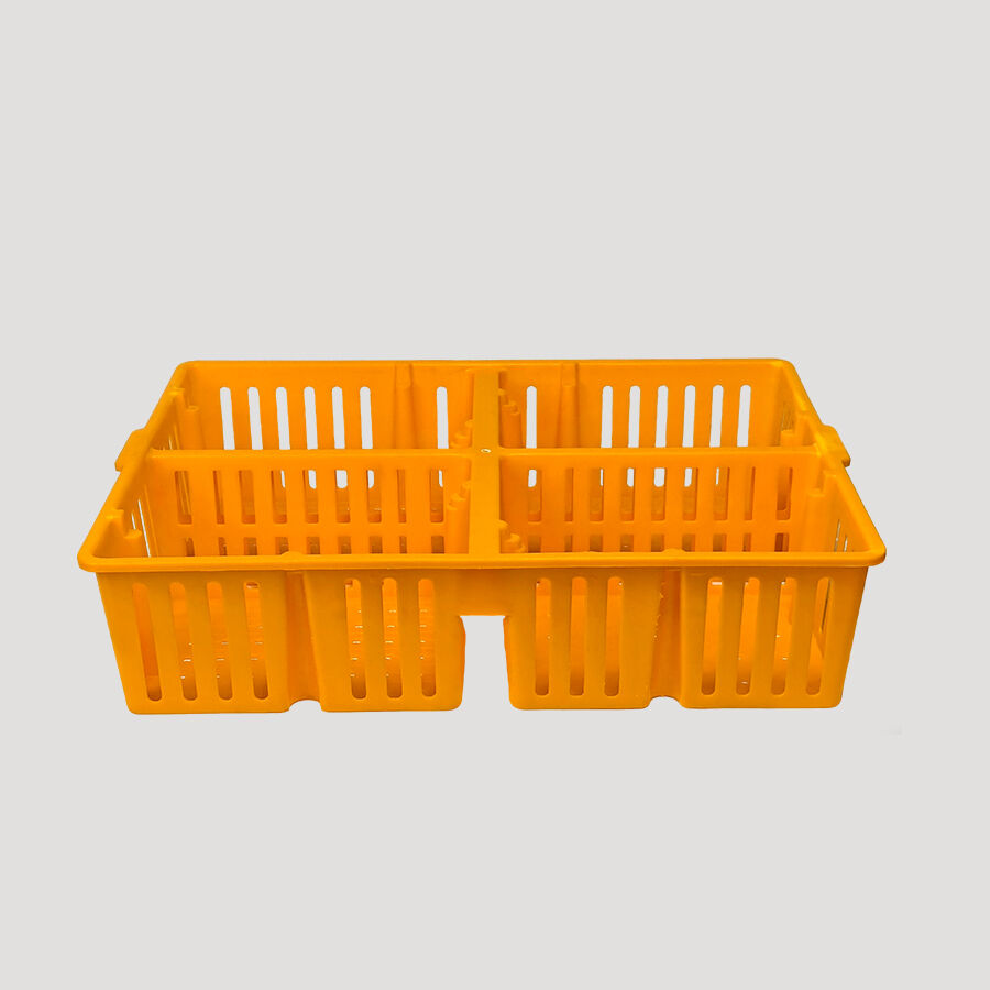 New Reinforced PP Compartmentalized Breathable Chick Transport Crate Poultry Transfer Box for Chicken Duck Goose Pigeon Brooding