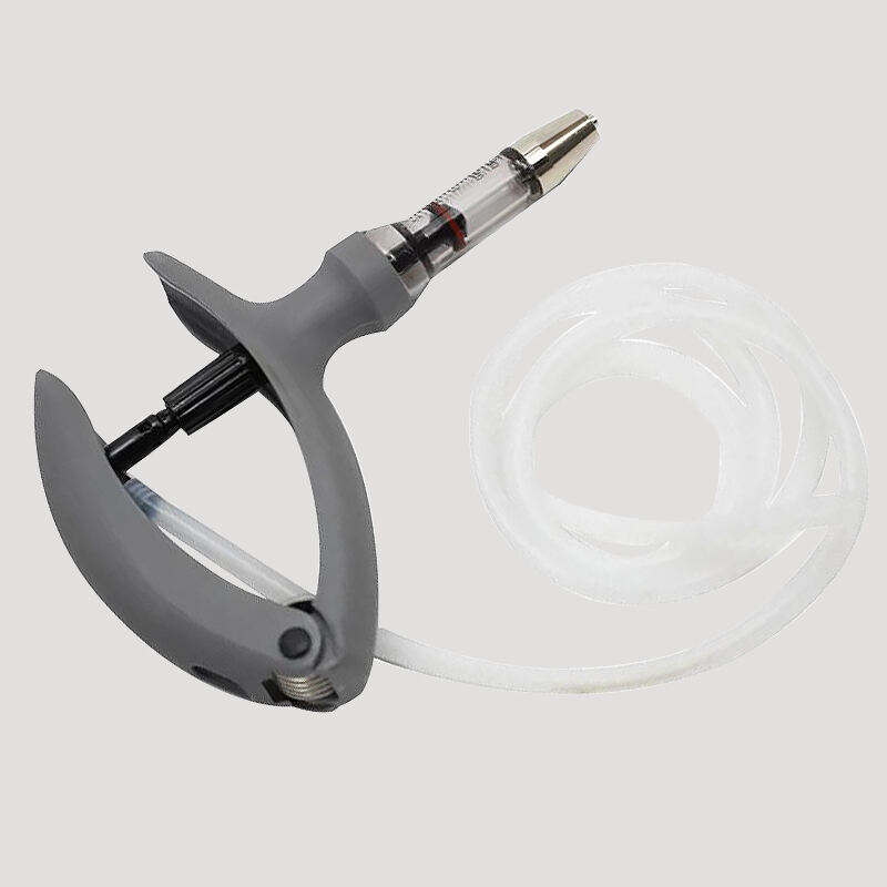 Veterinary Continous 2ml 5ml Syringe Ductal Injector Automatic Poultry Animal Syringe With Tube