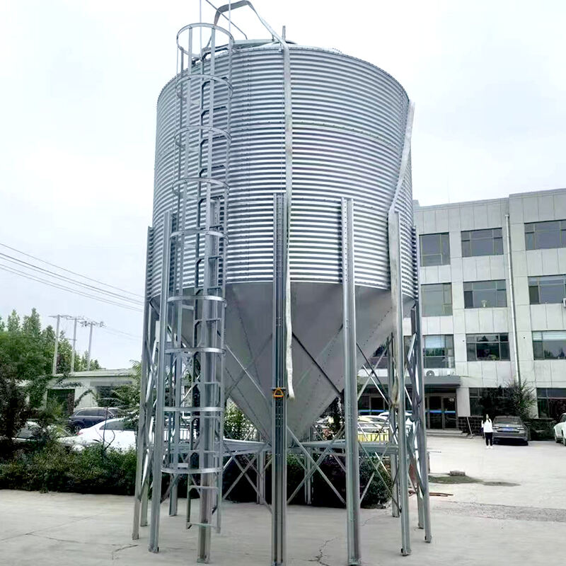  1.7-32 Ton Hot Galvanized Steel Eco-Friendly Pig Feed Storage Feeder Silo Tower