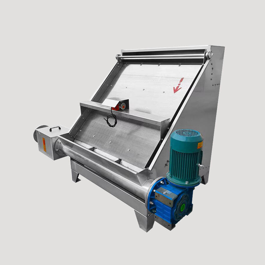 220v Auto Organic Fertilizer Livestock Inclined Screen Biogas Slurry Animal Pig Manure Dewatering Solid-liquid Separator Machine 