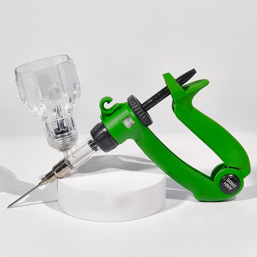 Adjustable 0.5-6ml Revolving Dose Cup Plastic Automatic Continuous Veterinary Syringe for Cattle/Pig/Sheep