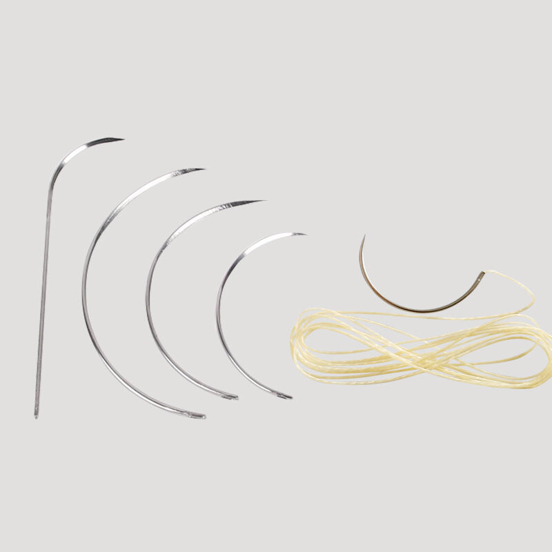 Stainless Steel Veterinary Suture Needles With Polyglycolic Acid Or Chromic Catgut Wire