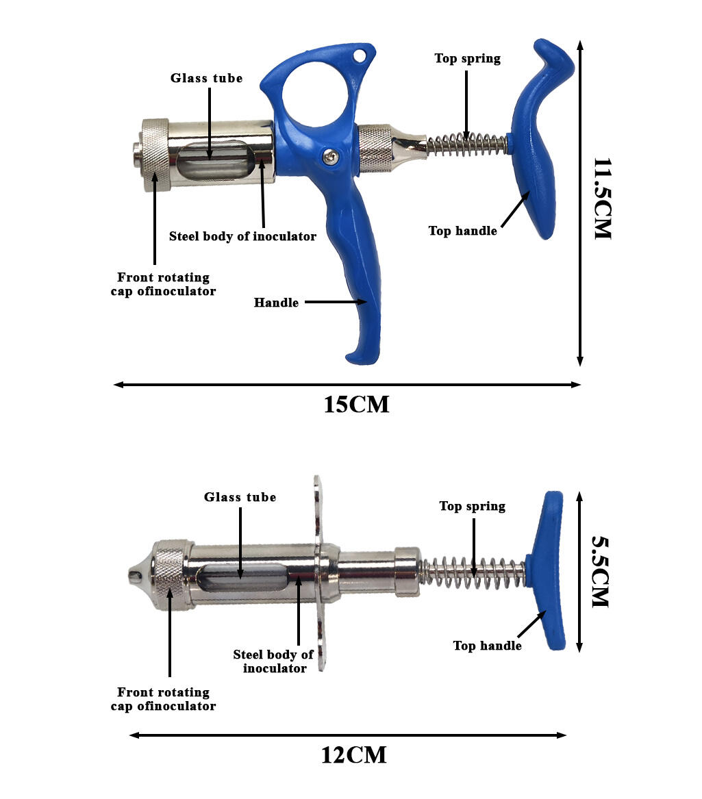 3ML/6ML Double/Single Needle Pox Injection Chick Vaccine Syringe (Dosage:0.1-0.3ML)