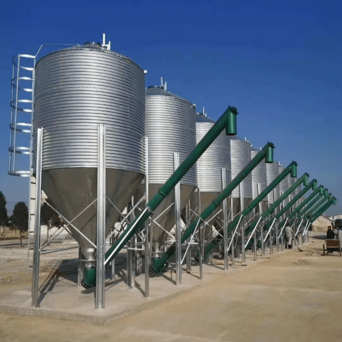 Large Feed Silos Drive Efficient Modern Farming