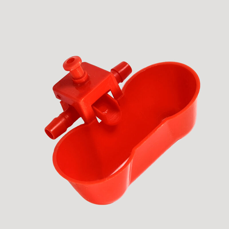 Red Automatic Chicken Parrot Pigeon Poultry Farm Drinker Cup