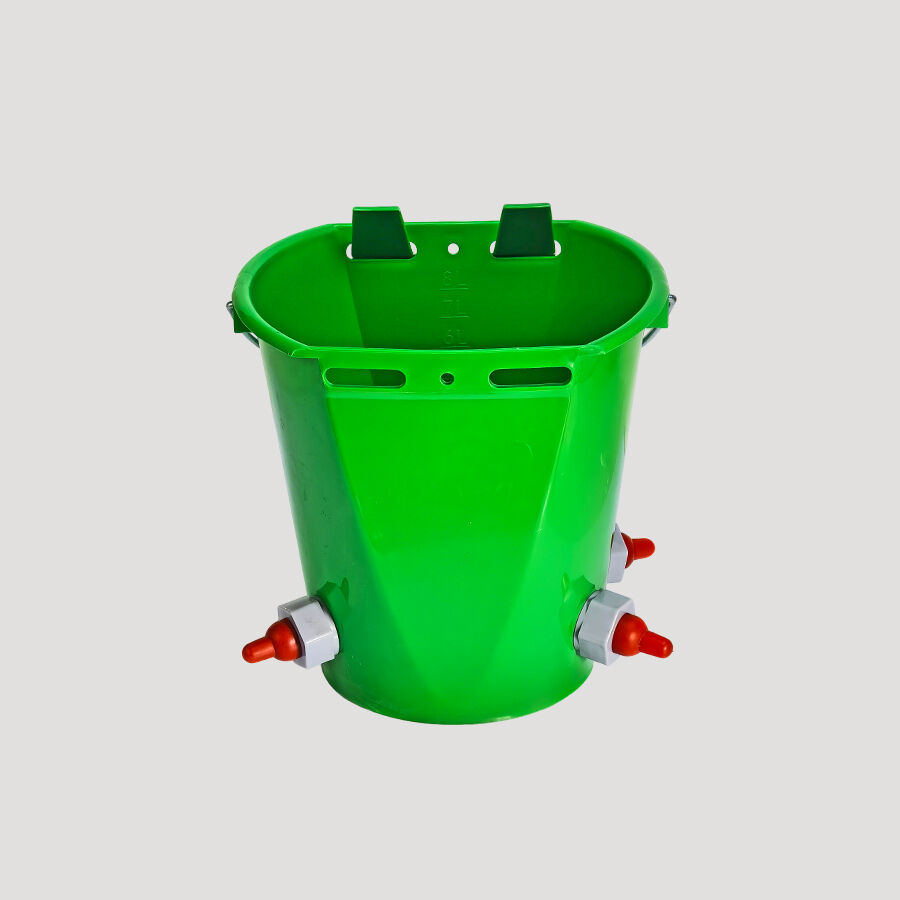 cubeta de 8 L nueva automática de plástico con tetina para alimentación de leche de ternero, cordero y potro con múltiples pezones de goma