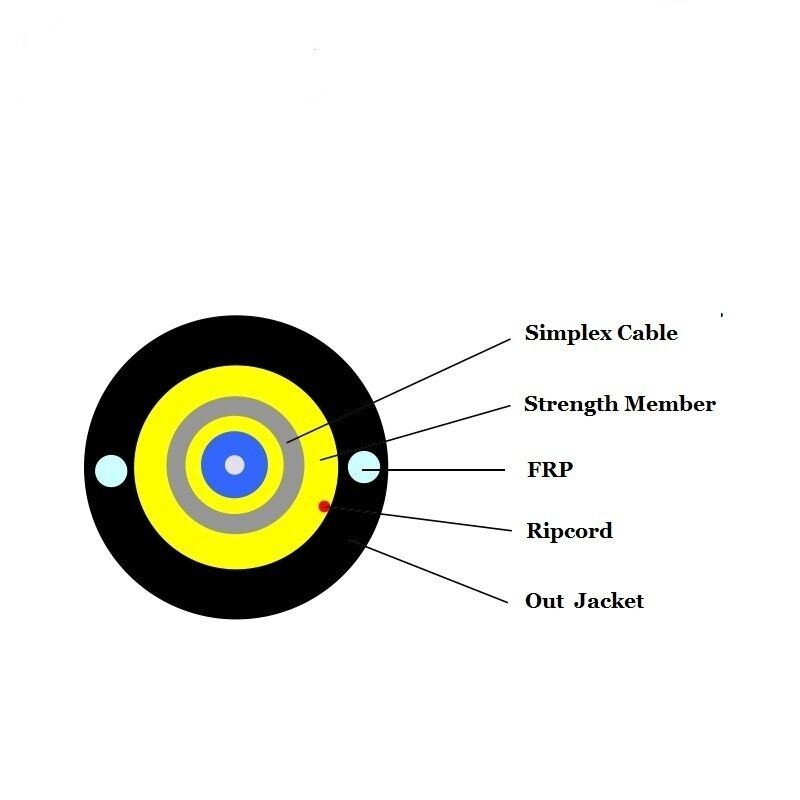5mm 1 Core Round Type FTTH Drop Cable