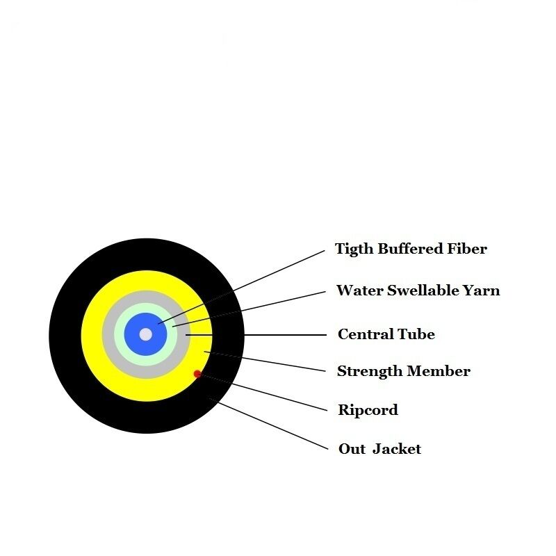 1 Core Round Type FTTH Drop Cable