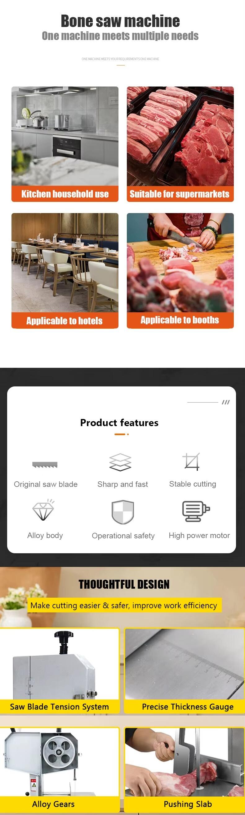 product jkb 210t most popular in 2024 meat electric butchers bone saw machine chicken cutter on sale-2