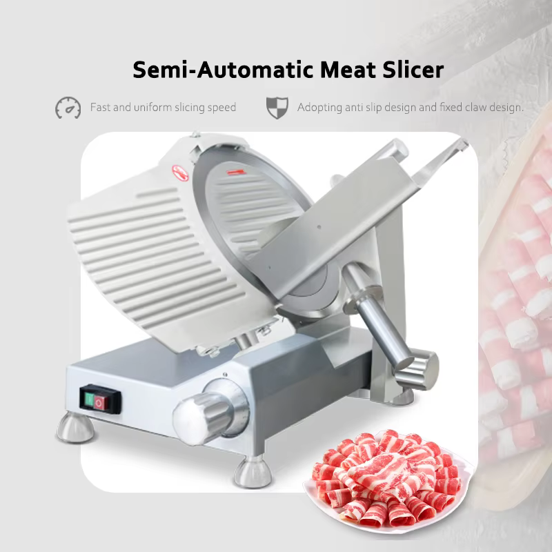 JK-300L New Semi-Automatic Meat Slicer for Slicing Beef Bacon Ham Sausage Cheese Frozen Meat for Restaurant Use