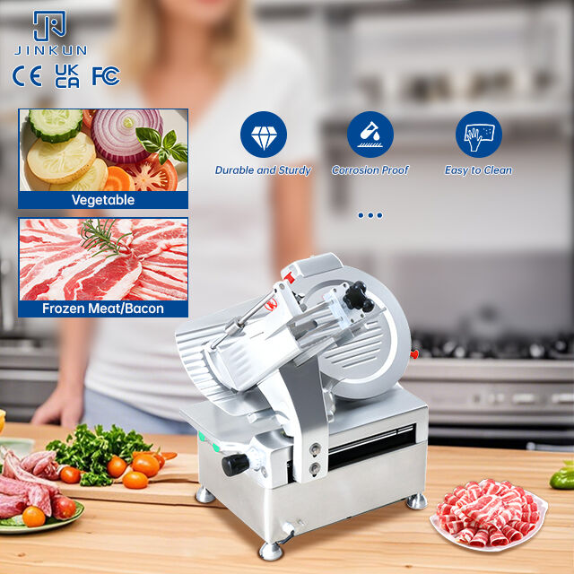 Commercial Electric Semi-automatic Meat Slicer with Adjustable Thickness, Directly Sold by the Manufacturer
