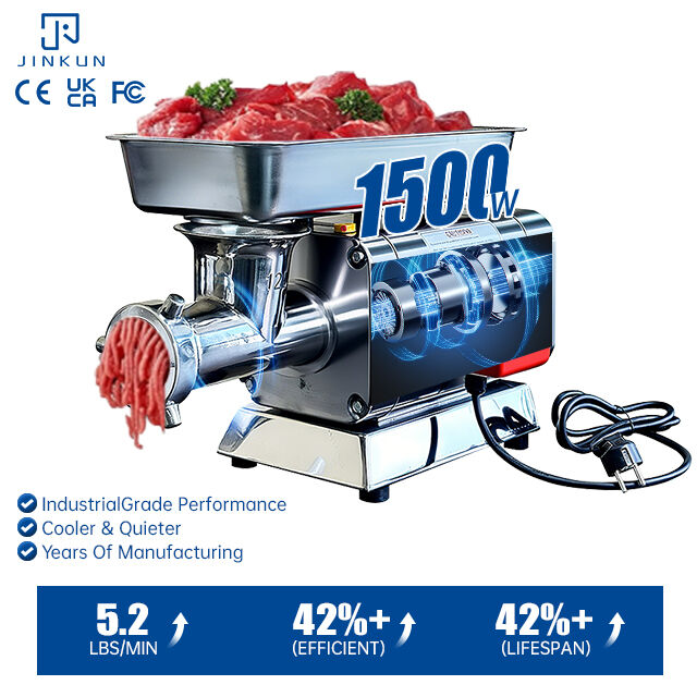 Commercial Electric Meat Grinder Machine Imported Switch Home & Farm Restaurant Use New Condition with 4 Plates