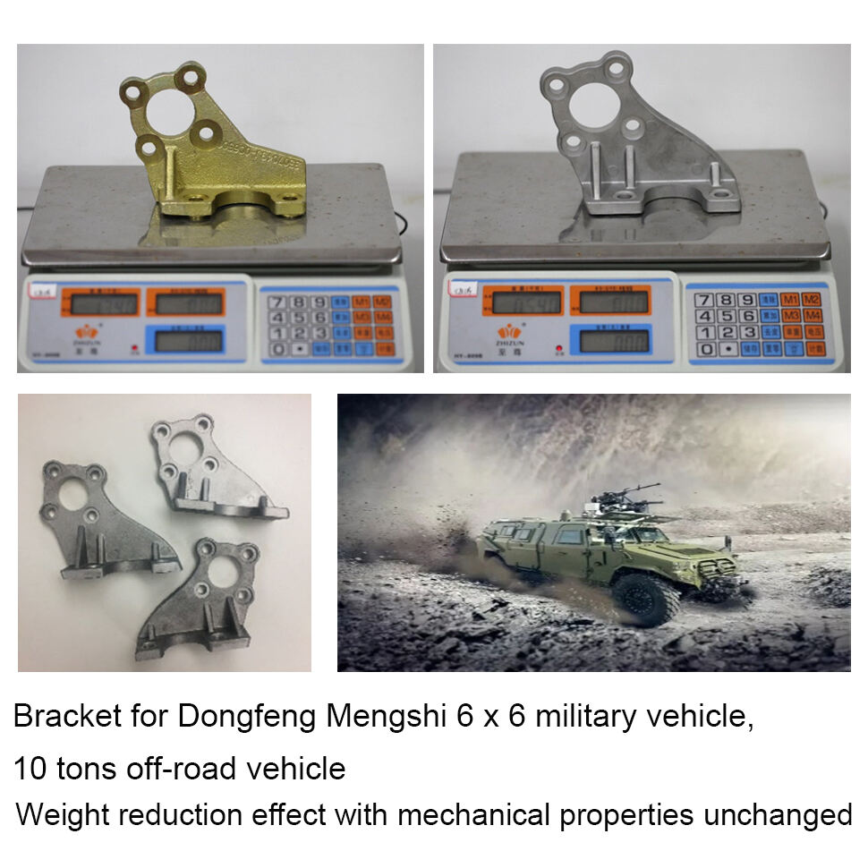 Bracket for Dongfeng Mengshi 6 x 6 military vehicle 10 tons off-road vehicle made with FTICF innovative Forming Technology integrated Casting and Forging