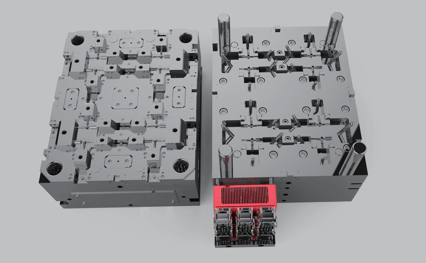 Three way stopcock PC channel injection mold