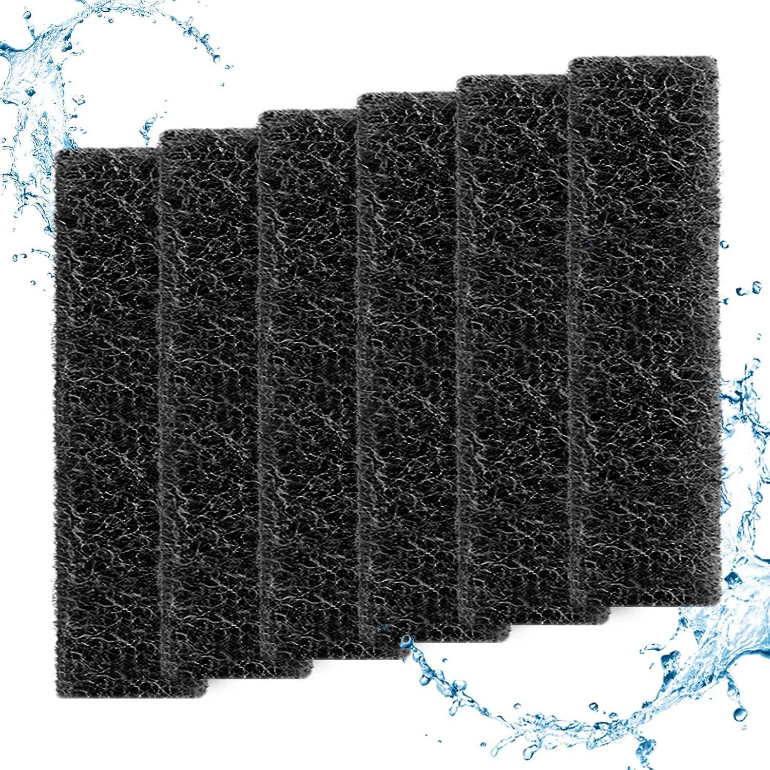 6 Adet Karbon Azaltıcı Filtre Padleri, QuietFlow LED PRO Model 10 için Balık Tankı Filtre Padleri