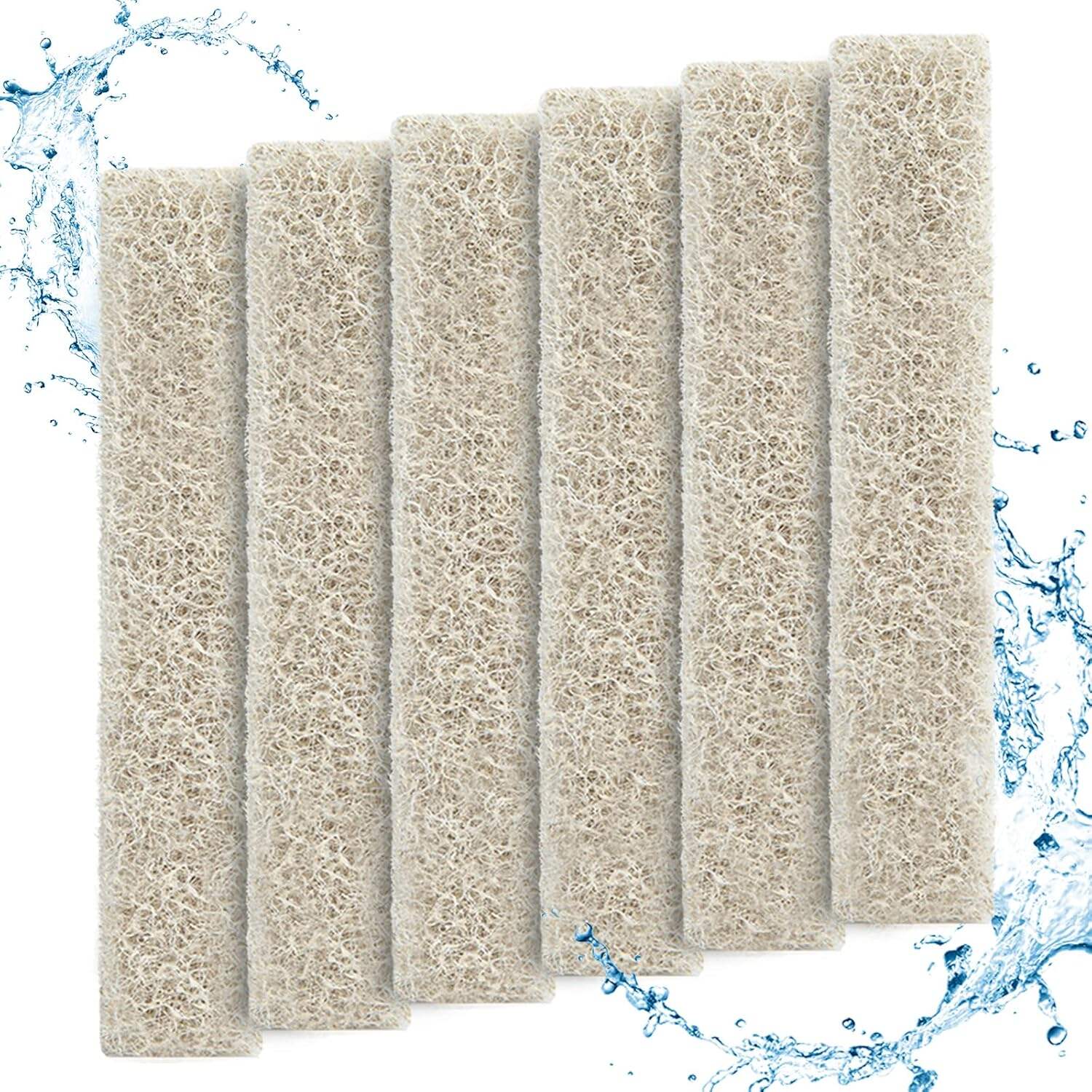 6 Adet Amonyak Azaltıcı Filtre Padleri, QuietFlow LED PRO Model 30 ve 50 için Balık Tankı Filtre Padleri