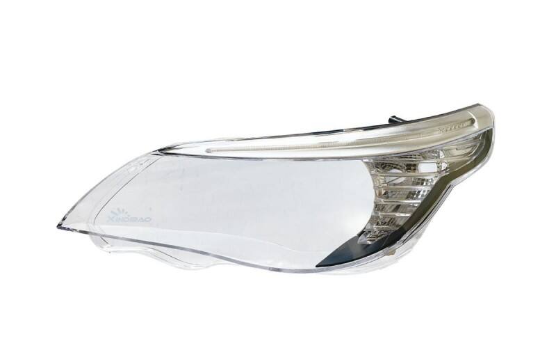 Sklo předního světlometu (s LED a chromovaným olem) pro BMW řada 5 E60 LCI 08–10