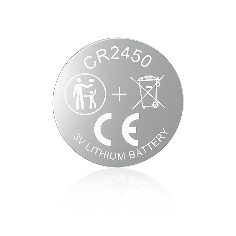 ပုံစံထုတ်ထားသော CR2450 3 ဗို့ လီသီယမ် ပိုက်ဆံဘက်ထရီ (ဘက်ထရီ ၅ လုံး)