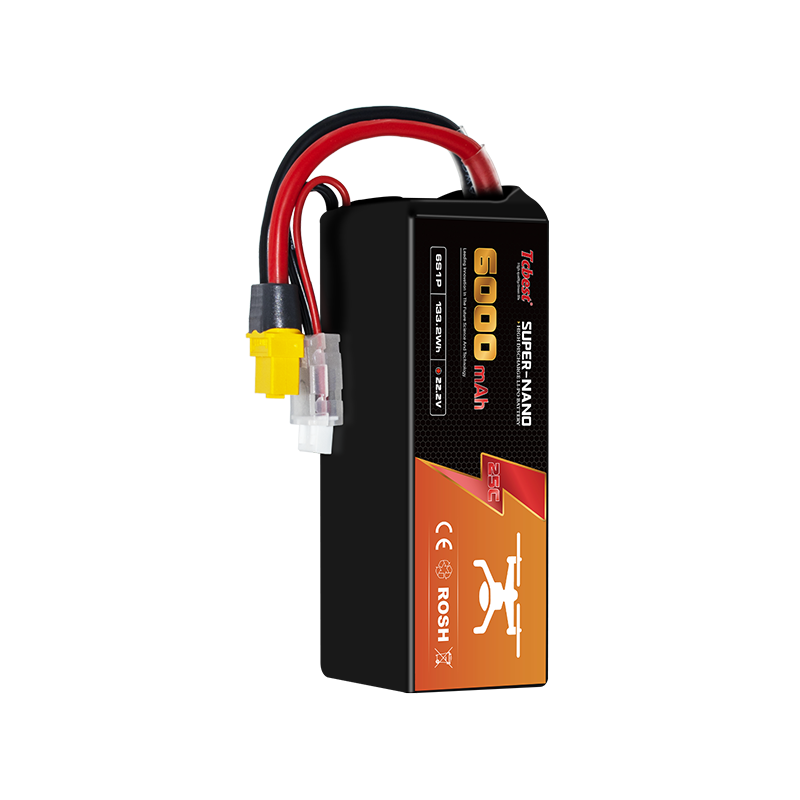 6000mAh 22.2V 6S 25C LI-PO Drone Battery Supplier