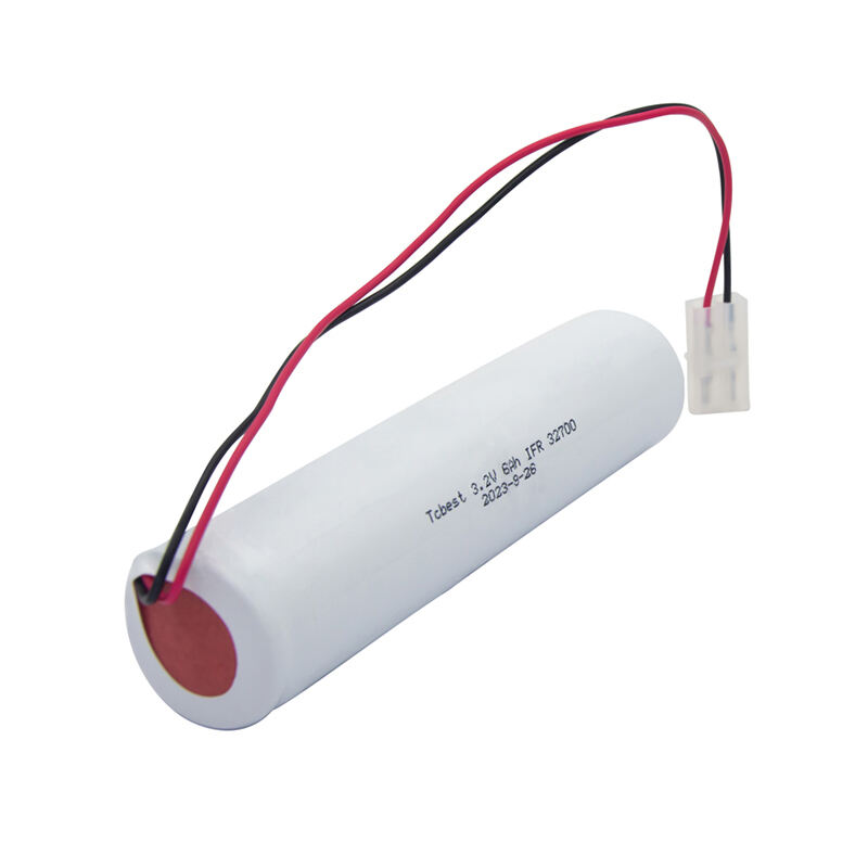 Customize  Li-FePO4  Battery 32700 6Ah 3.2V With wire and Connector