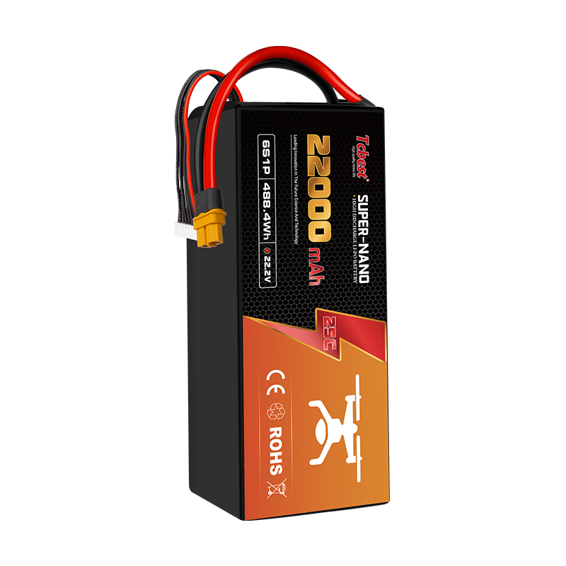 22000mAh 22.2V 6S 25C LI-PO Drone Battery Supplier