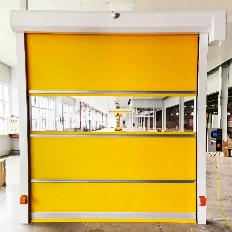 What safety features should a high speed garage door include?