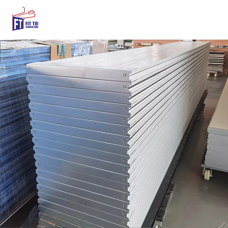 Fingerproof Panel in Golden Oak Color PU Sandwich Sectional Door for Garages Other Door Category Product