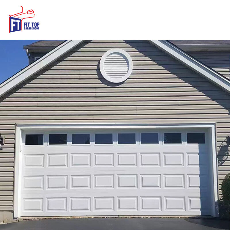 High Quality White Automatic Steel Sectional Garage Door Modern Design Anti-Theft Feature Finished Surface