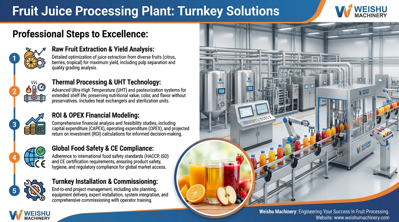 Fruit Juice Processing Plant Guide | Cost Analysis & Project Planning | Weishu