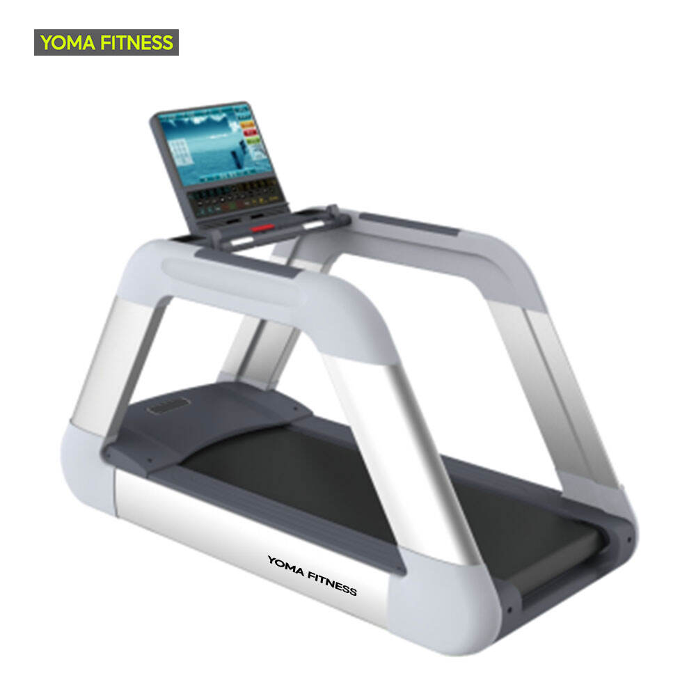 YOMA FITNESS Коммерческая беговая дорожка с ЖК-сенсорным экраном 18,5 дюймов