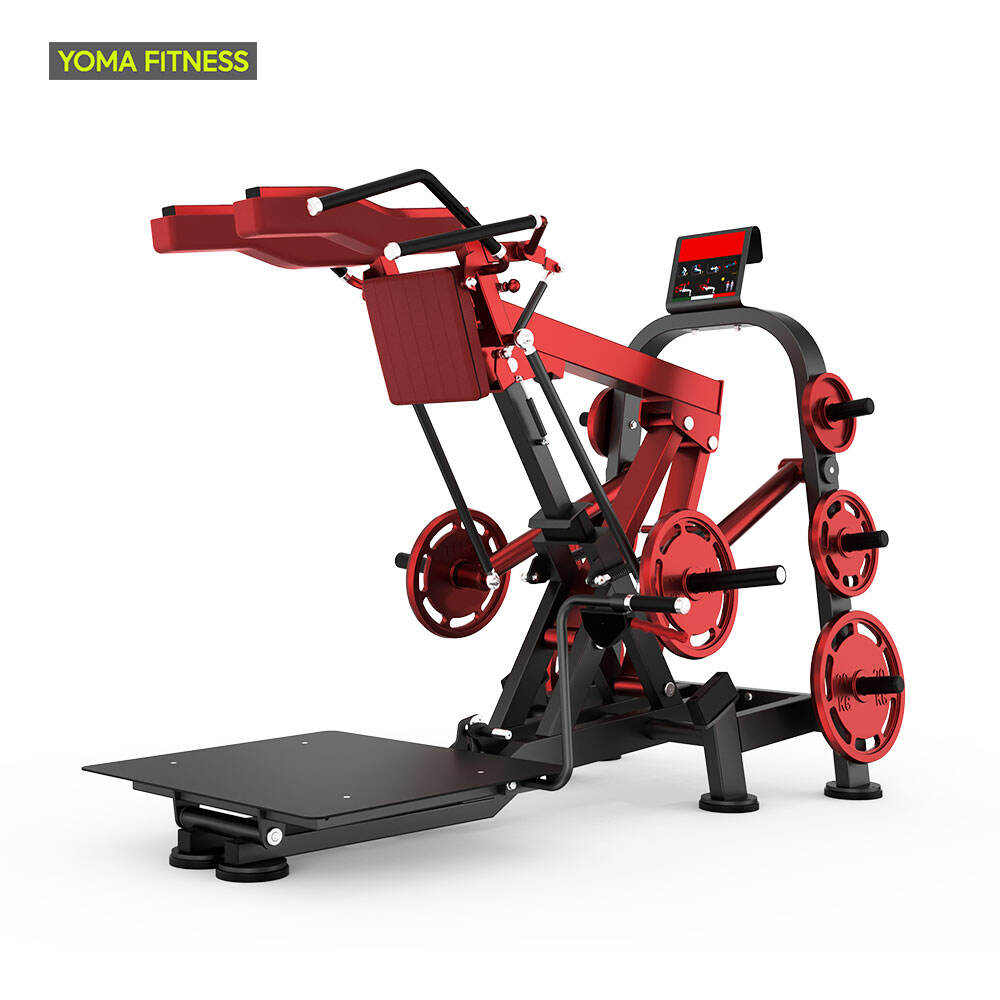 YOMA FITNESS Makhina oa Hack Squat e Amanang le Bohale