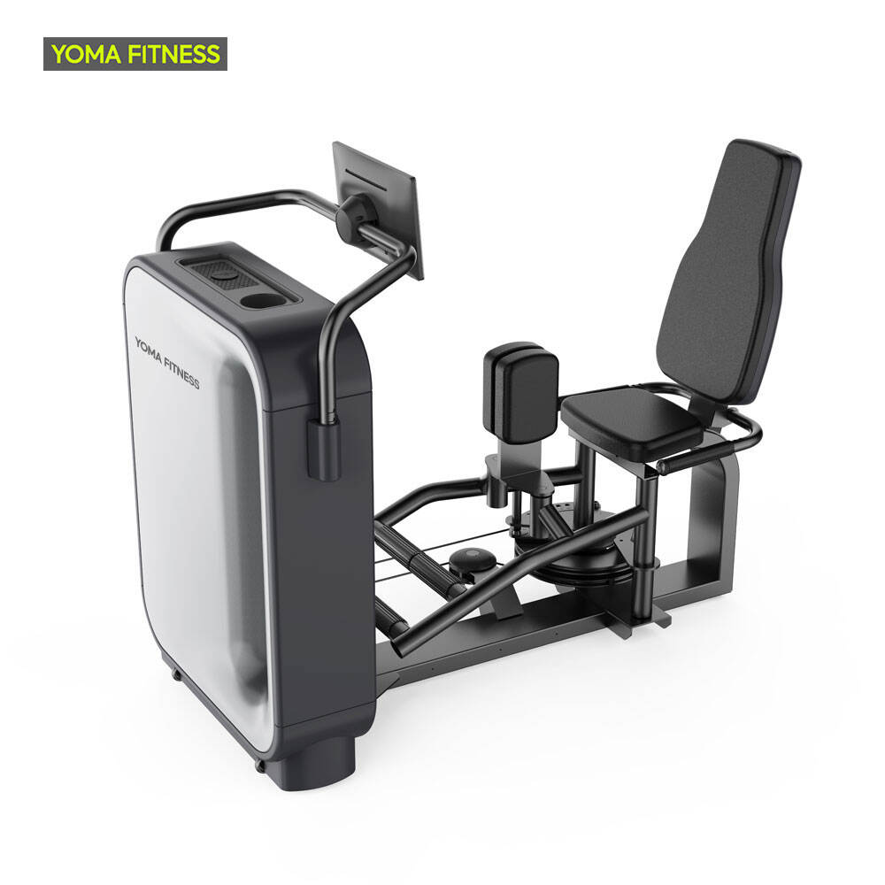 Máquina de entrenamiento de fuerza digital inteligente para ejercitar los músculos internos y externos del muslo con IA.