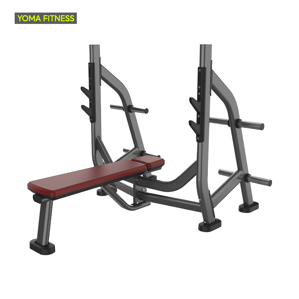 YOMA FITNESS LF Olympic-Trainingsbank mit Gewichtsablage