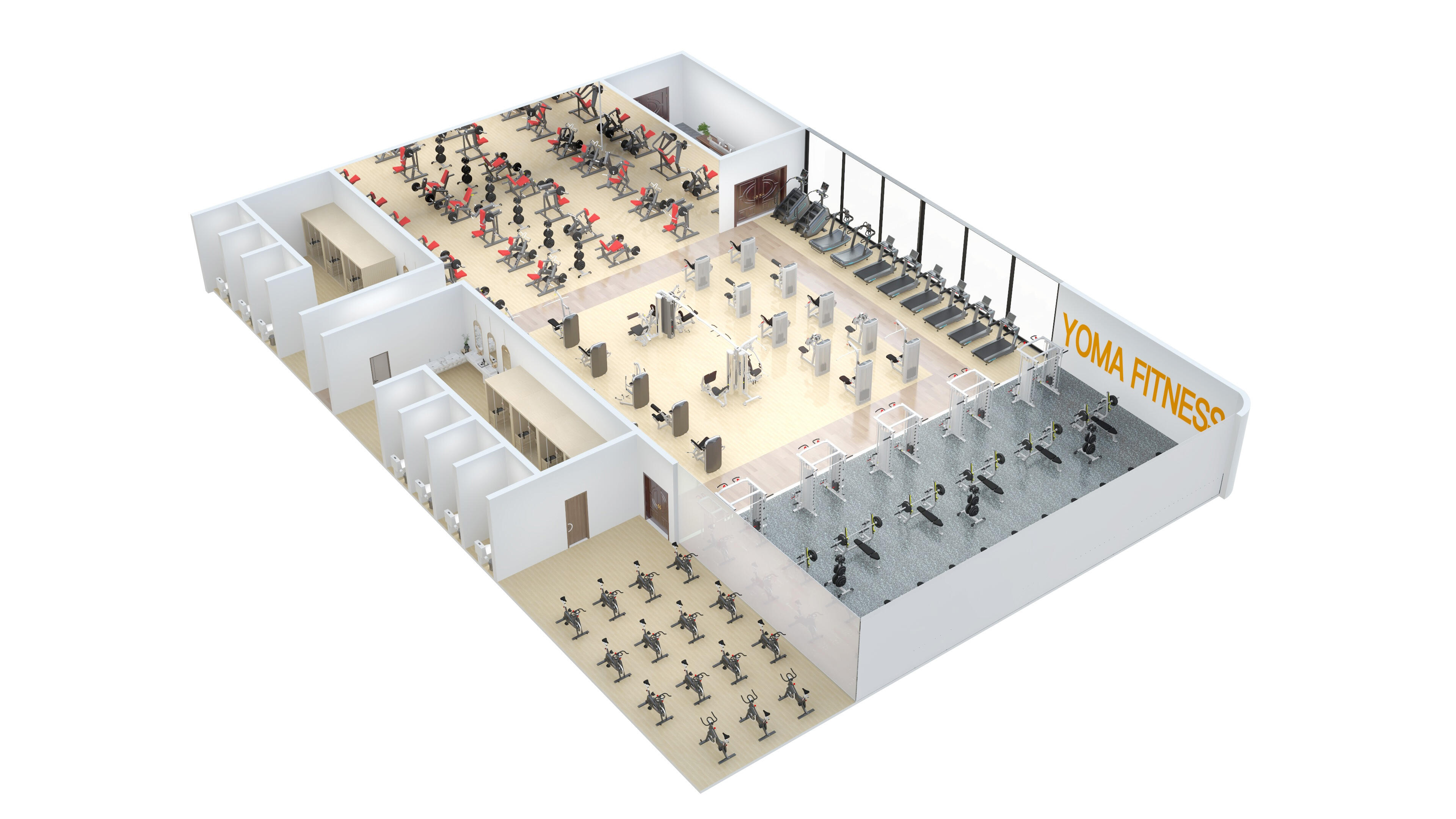 حلول الصالات الرياضية المخصصة