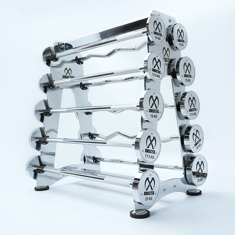 Chrome 10-Pair Mini Barbell Rack