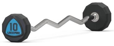12-Sided EZ Curl Polyurethane Barbell