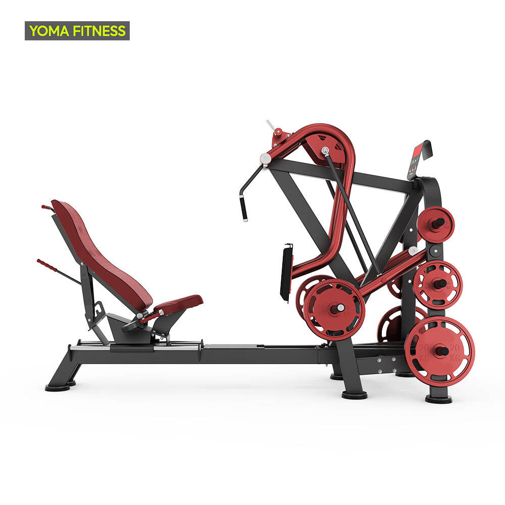 YOMA FITNESS Makhina ea Leg Press e Nang le Plate-Loaded