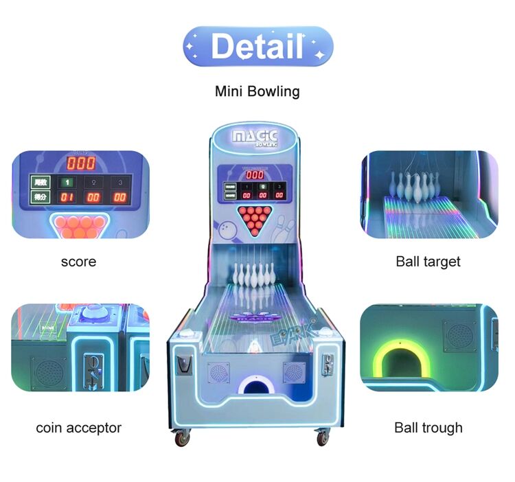 Indoor Mini Bowling Arcade Game Machine Ticket Prize Bowling Machine