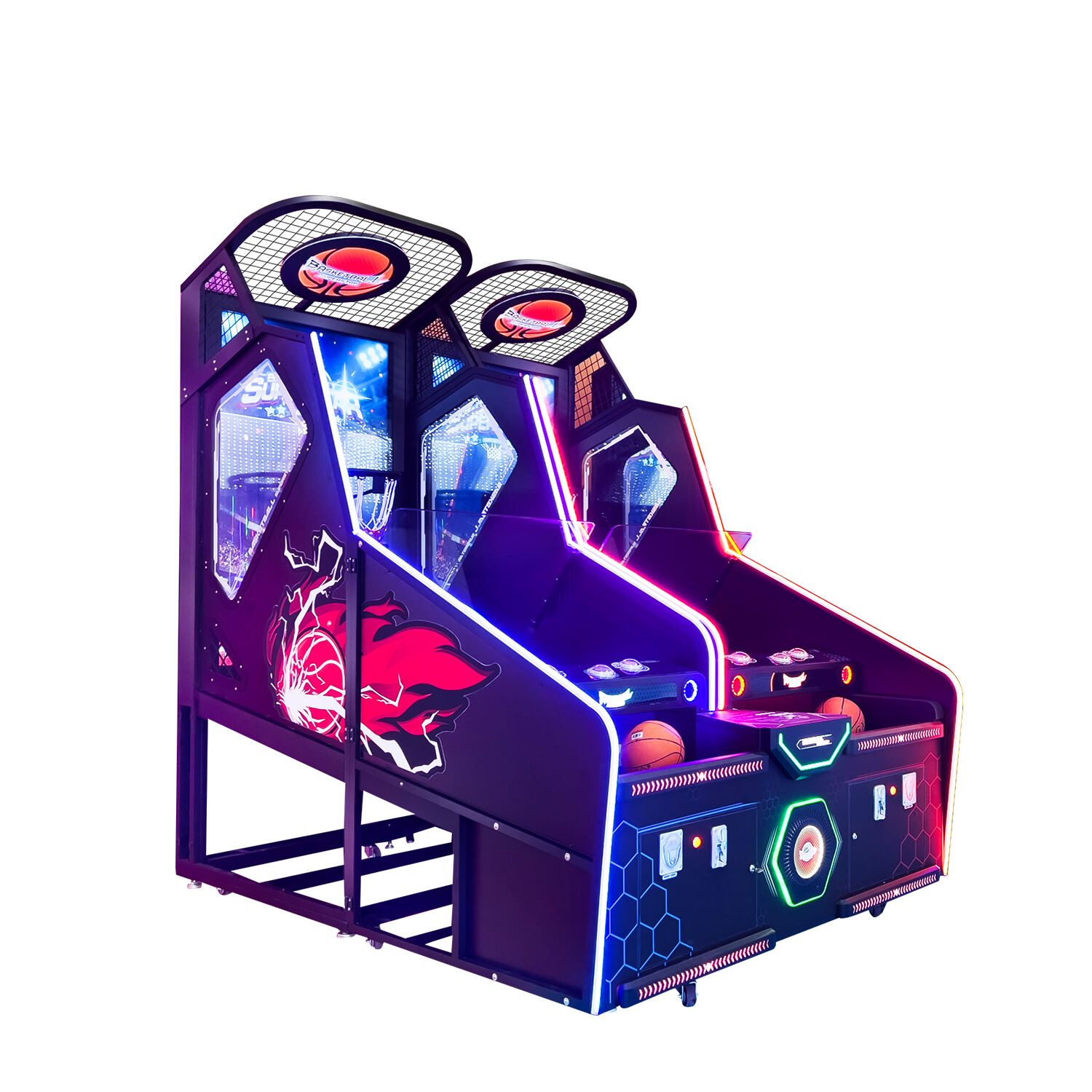 Indoor Coin Operated Game Multiplayer Online Street Basketball Arcade Game Machine