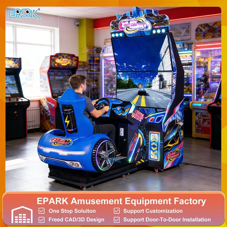 একক খেলোয়াড় রেসিং আর্কেড মেশিন ড্রাইভিং সিমুলেটর